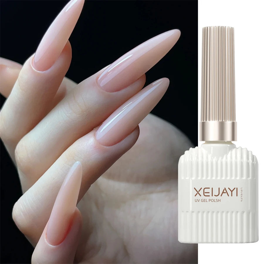 Vernis Gel God Girl Nude Rose Paillettes - Semi-Permanent Soak Off UV LED Manucure Maison Salon DIY