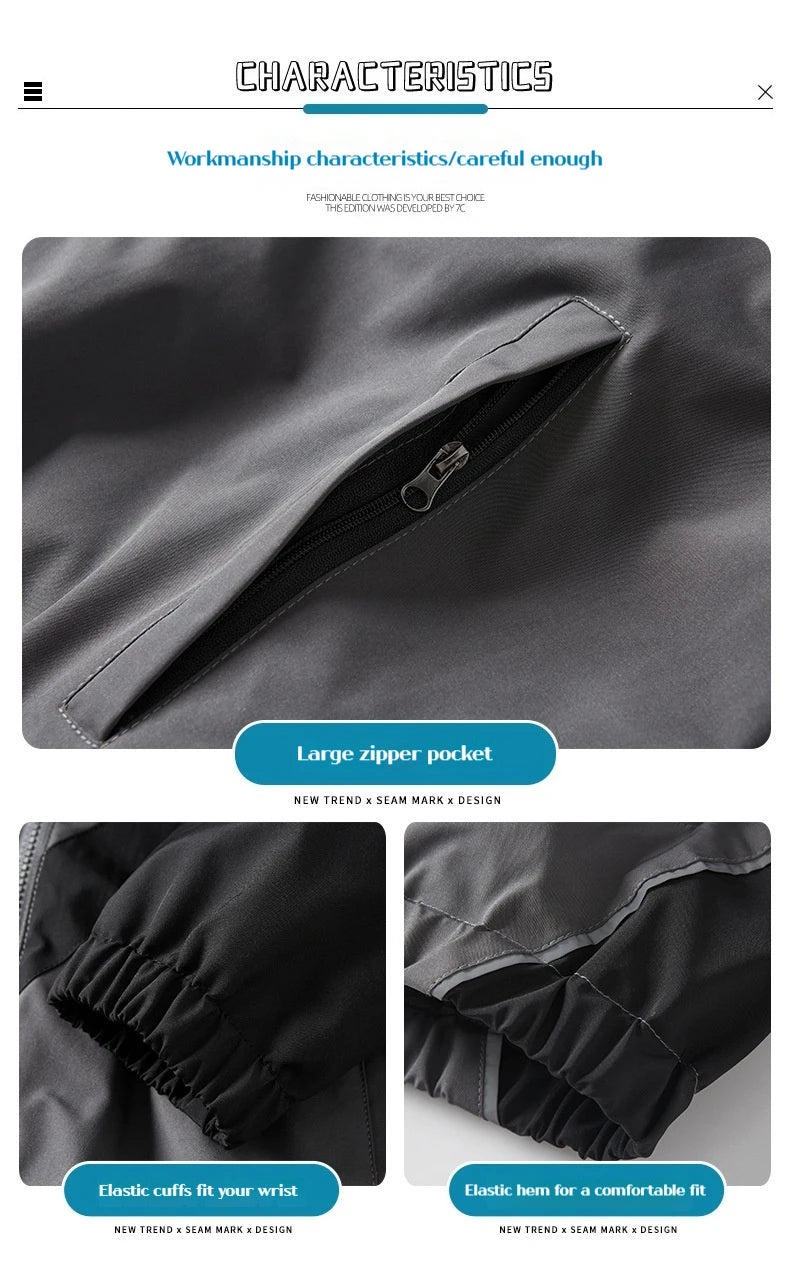 Veste Homme Réfléchissante Col Montant - Automne 2025