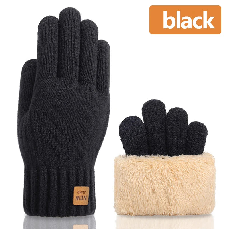 Gants Tactiles Thermiques Femme Tricotés - Doublés Polaire Chauds Hiver Outdoor