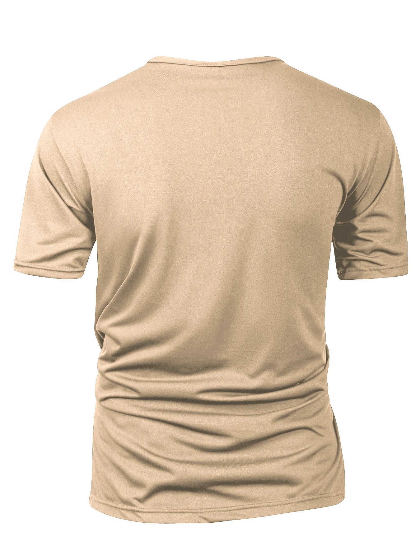 T-Shirt Homme Henley Col Boutonné - Slim Casual Sport Été