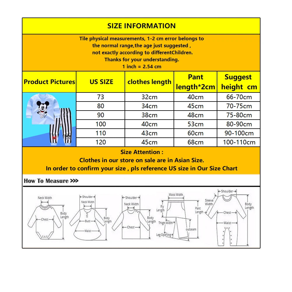 Pyjama Enfant Disney Mickey - Ensemble Coton 2 Pièces Garçon Fille