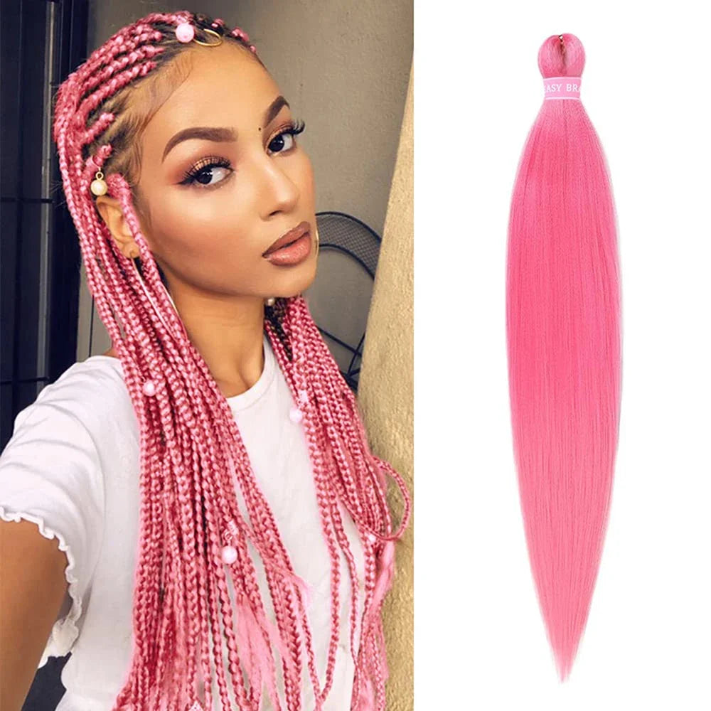 Mèches Tressage Pré-Étirées 26 Pouces - Extensions Cheveux Afro Synthétiques Multicolores