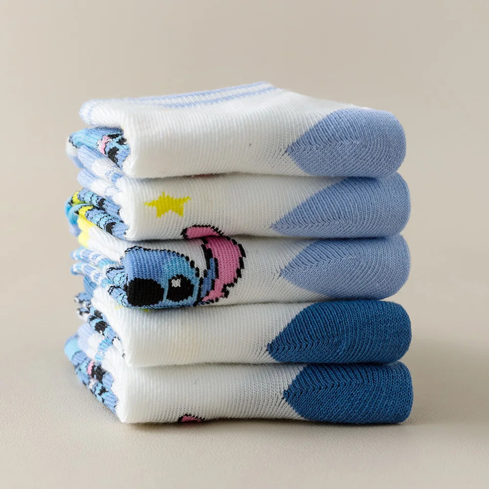 Lot 5 Paires Chaussettes Garçon Printemps Été - Fines Mesh Courtes Bébé Enfant