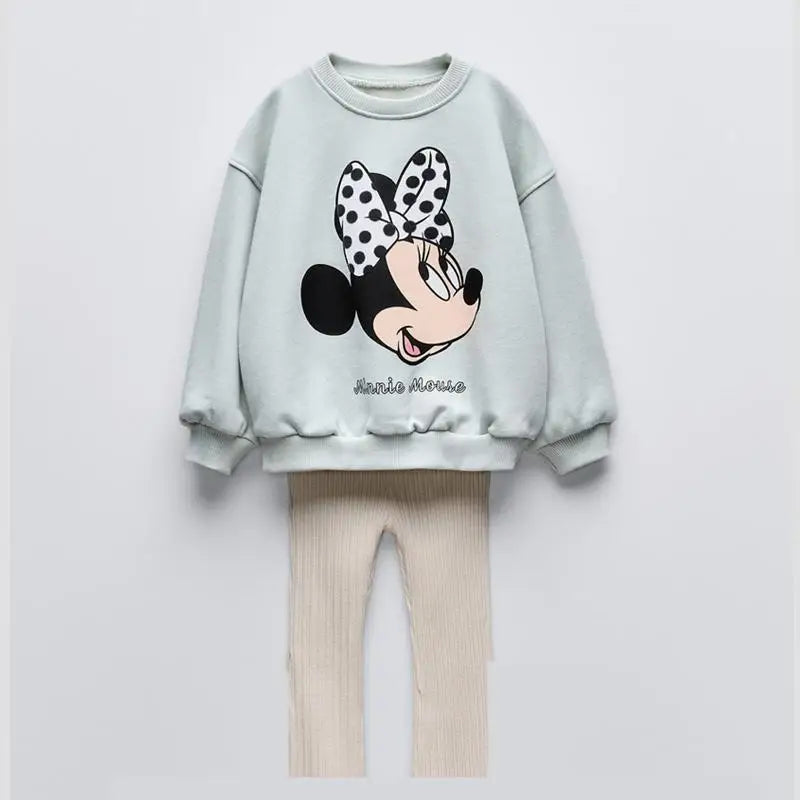 Ensemble Bébé Sweat Cartoon Capuche + Pantalon Automne