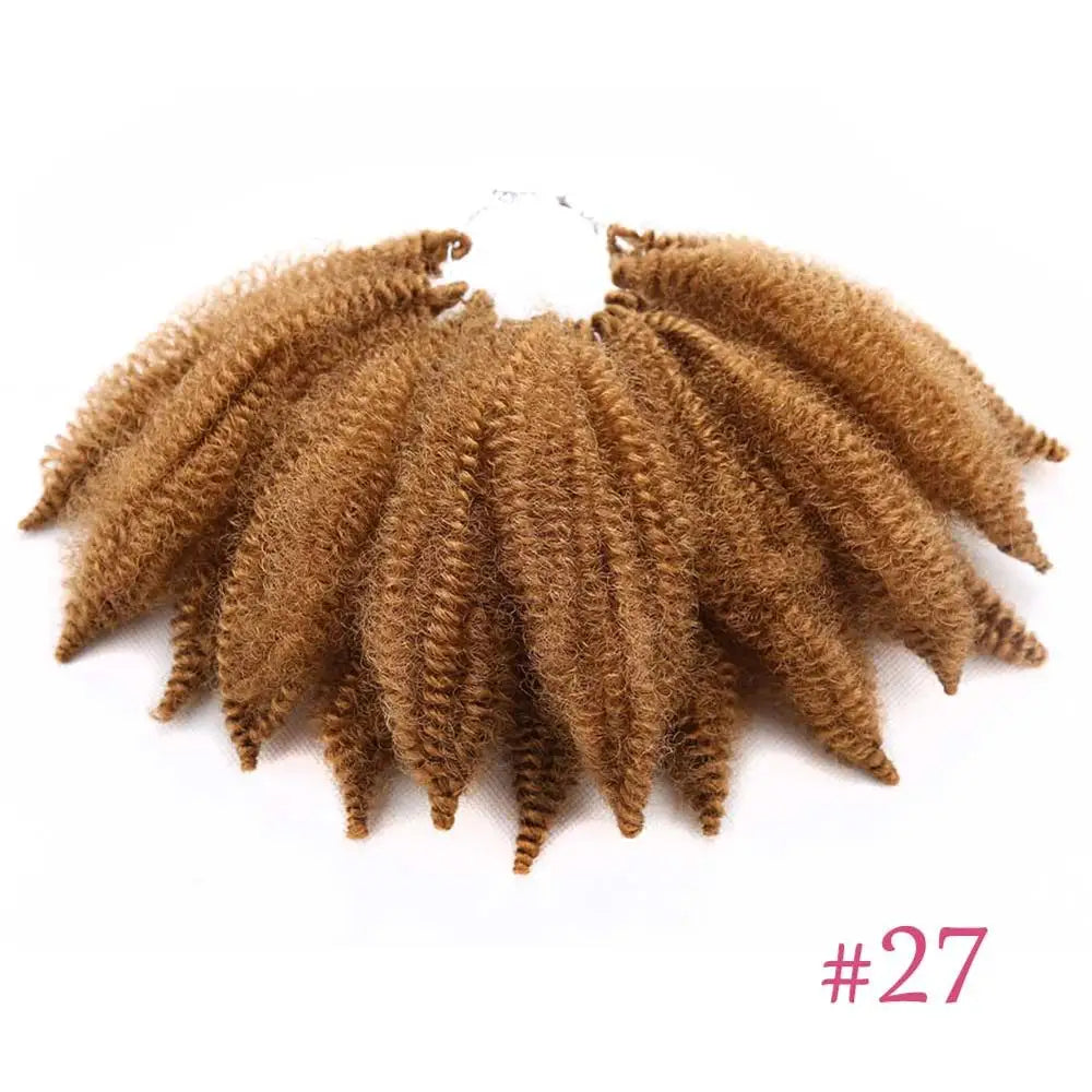 Extension Tresses Marley Braids 8 Pouces - Mèches Crochet Synthétiques Afro Kinky Twist Douces Curl Locks