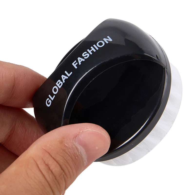 Brosse à Ongles Ronde Plastique Portable - Douce Nail Art Pédicure Nettoyage Poussière Lime Voyage Déplacement