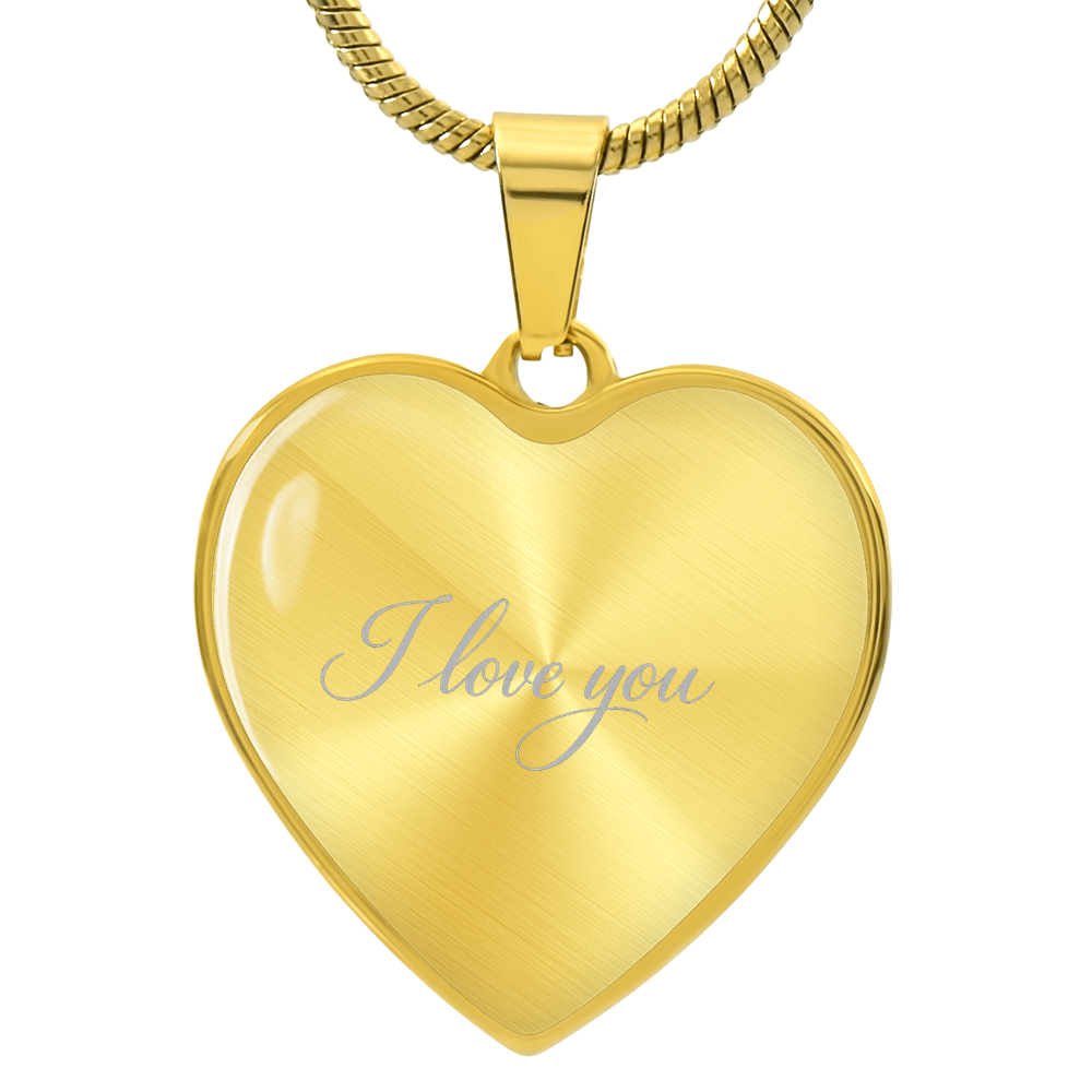 Pendentif Cœur I Love You plaqué or