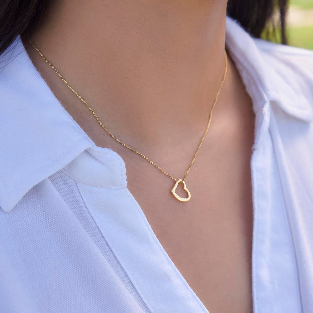 Collier Cœur Intemporel Argent Sterling & Or Jaune 18k
