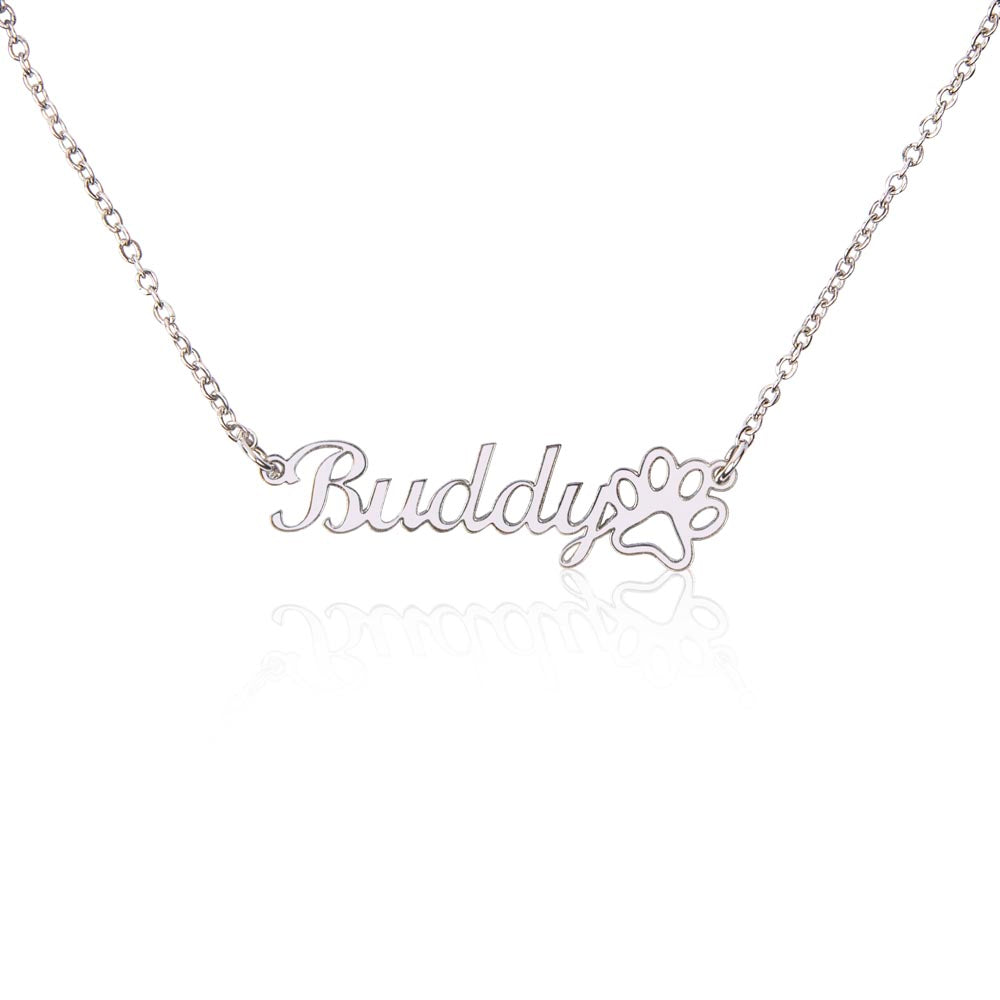 Collier Empreinte de Patte Personnalisé –Amoureux des Animaux