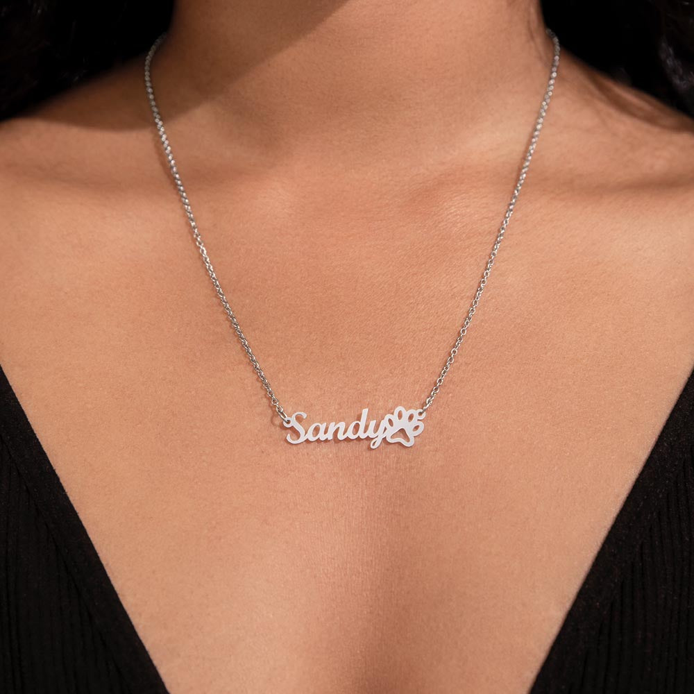 Collier Empreinte de Patte Personnalisé –Amoureux des Animaux