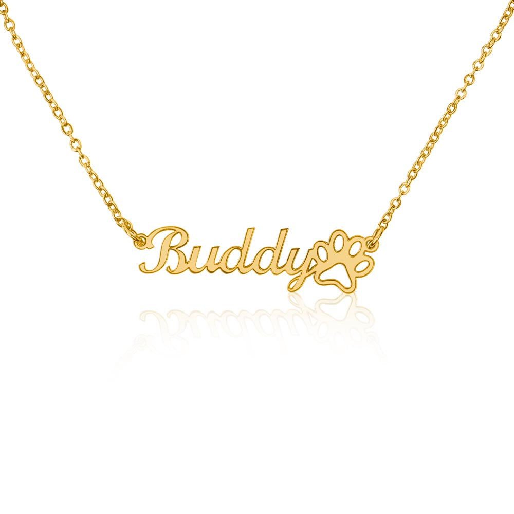 Collier Empreinte de Patte Personnalisé –Amoureux des Animaux