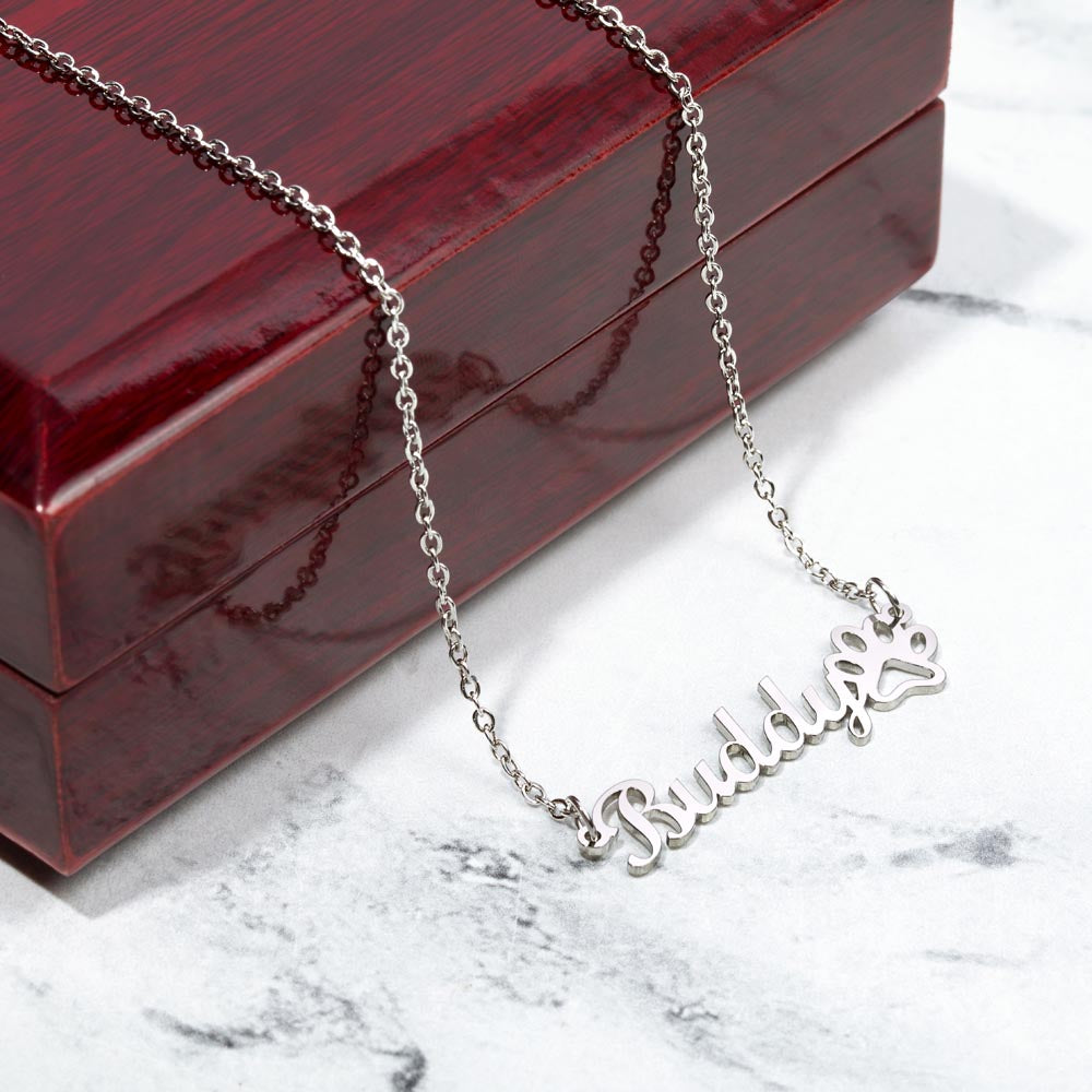 Collier Empreinte de Patte Personnalisé –Amoureux des Animaux