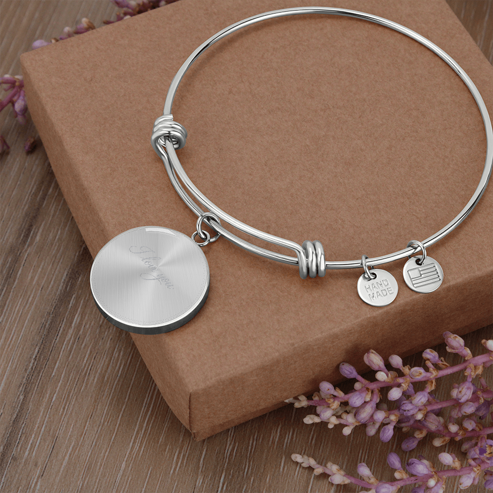 Bracelet Cercle Personnalisé avec Gravure – Extensible & Élégant