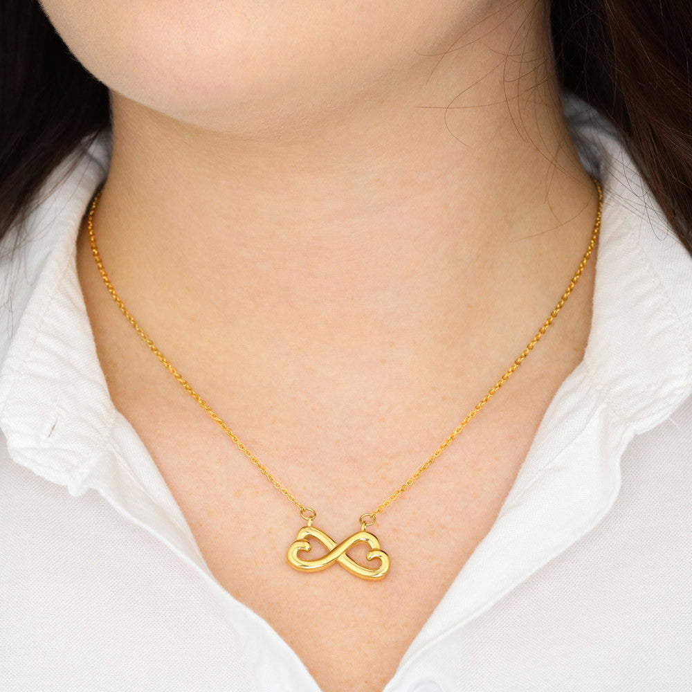 Pendentif Cœur Infini – Symbole d'Amour Éternel Or Blanc 14k ou Or Jaune 18k