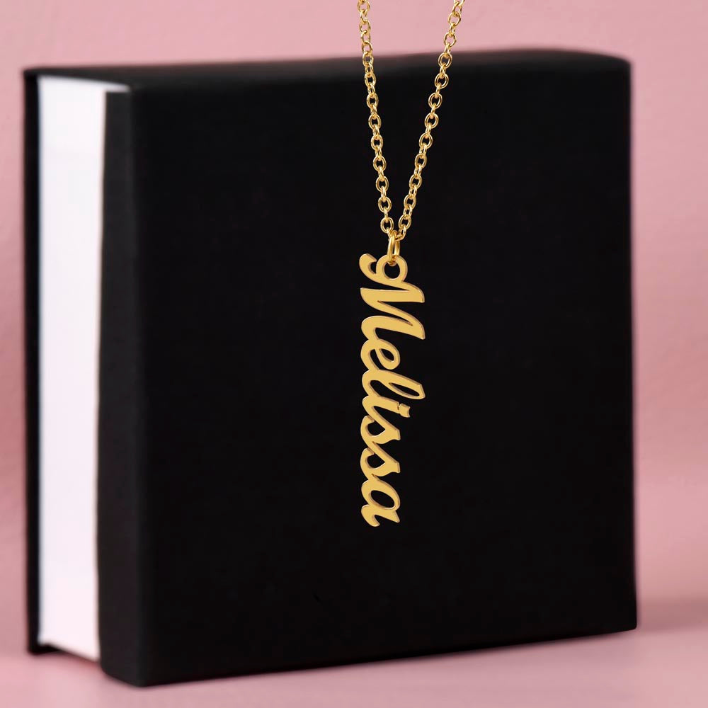 Collier Vertical Multi-Prénoms Personnalisé – Jusqu'à 4 Noms