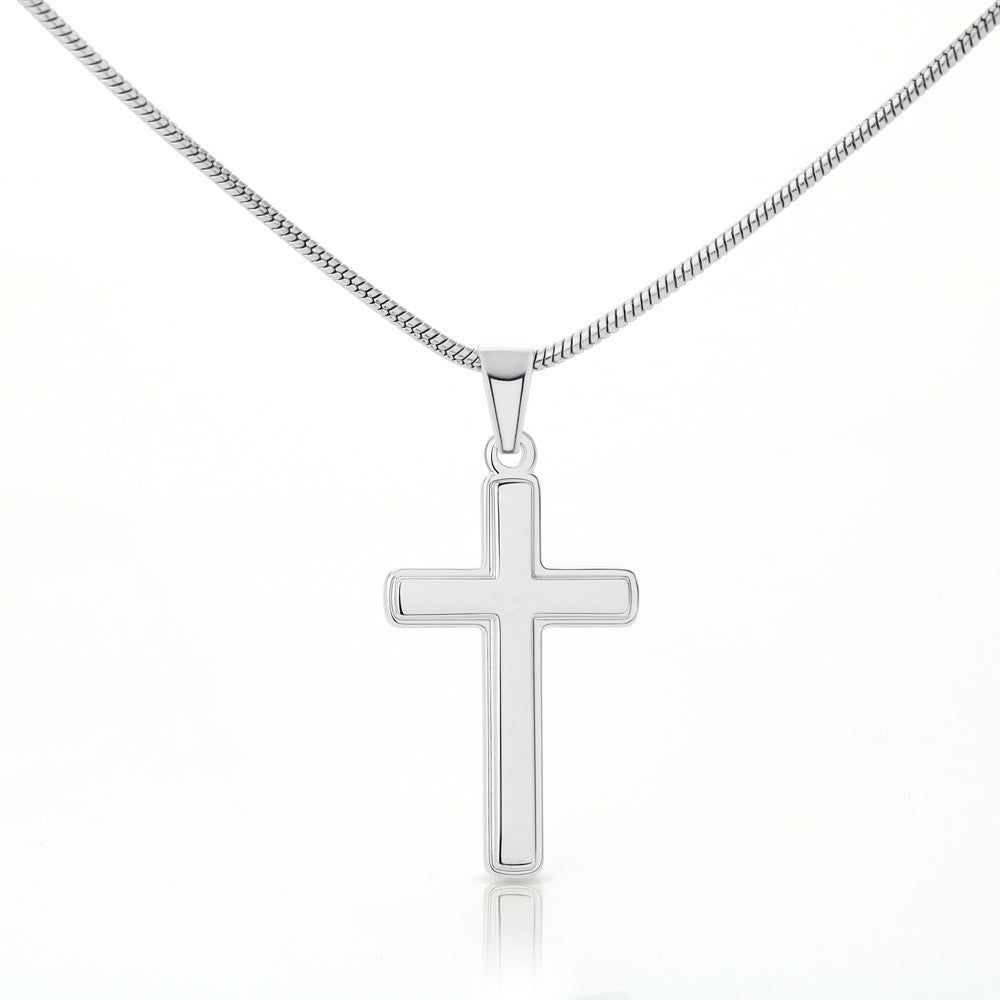Collier Croix Artisanal Chaîne Serpent Ajustable