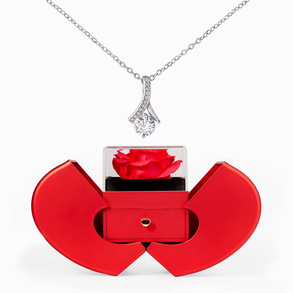 Coffret Alluring Beauty – Rose Éternelle & Collier Zircon