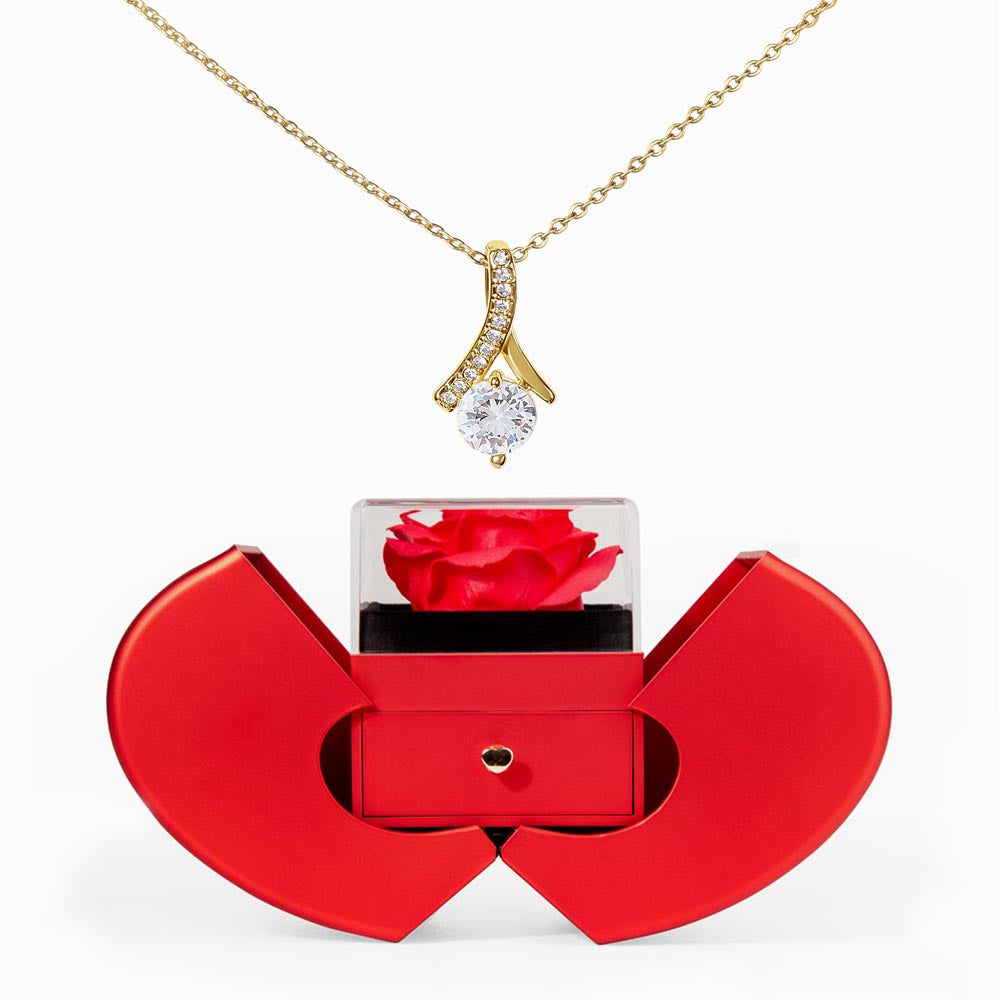 Coffret Alluring Beauty – Rose Éternelle & Collier Zircon