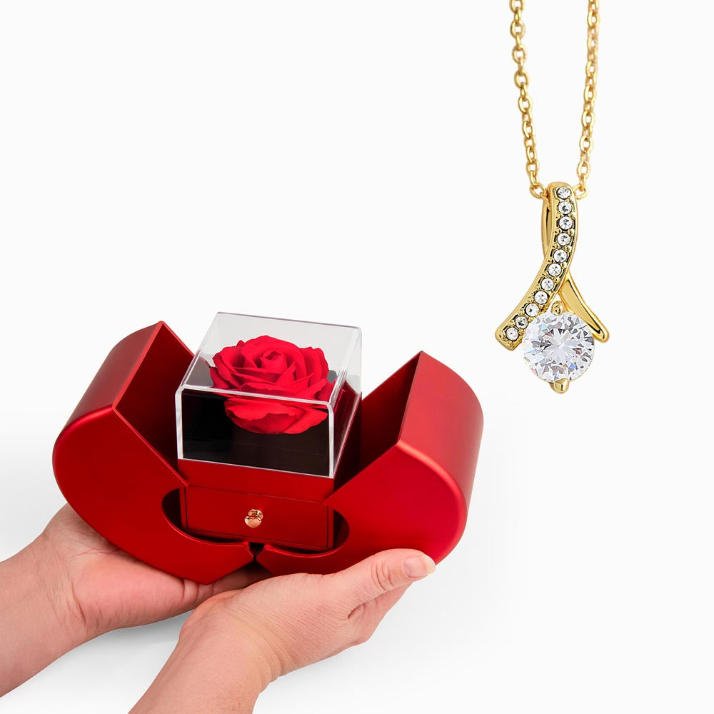 Coffret Alluring Beauty – Rose Éternelle & Collier Zircon