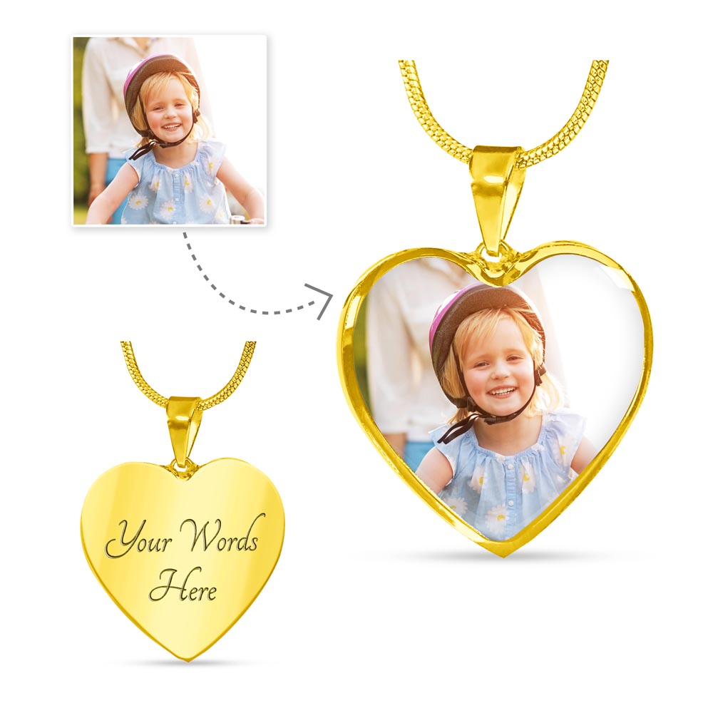 Collier Cœur Personnalisé avec Gravure au Dos – Cadeau Romantique