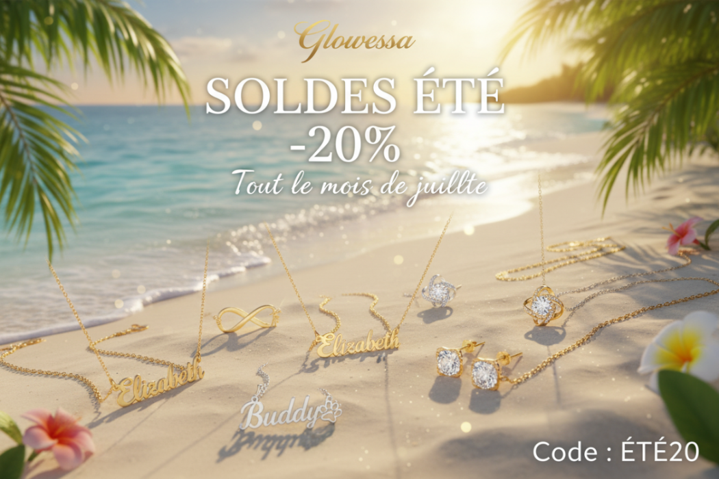Bannière Glowessa Soldes Été −20% Code ÉTÉ20