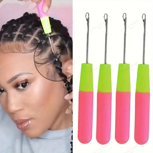 Lot 8pcs Crochets Tresses Extensions Cheveux - Aiguilles Plastique Langue Croisée Perruque Moyenne Grande Tricot Crochet